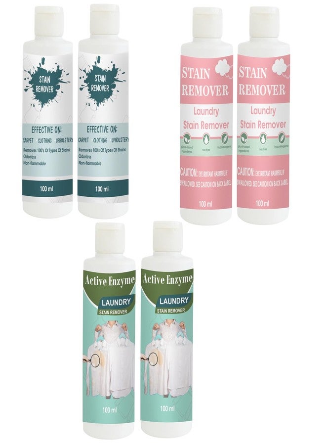 TOOVUS Stain Remover Combo Pack of Sky (Pack of 2), Pink (Pack of 2), Pista and Pista Stain Remover | Multi-Surface Cleaning Solution for Clothes, Fabrics, Upholstery (100 g Each) - Image 1